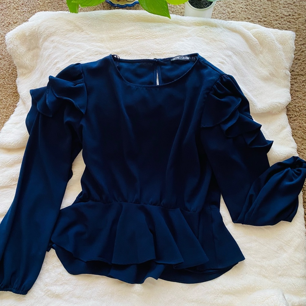 Navy blue blouse